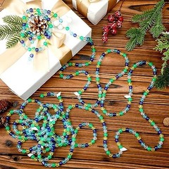 16 ft Christmas Beaded Conch Garland Ocean Themed Beach Garland Decorations