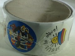 Paper Easter «He Lives!» Sticker Roll 100 count