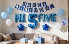 5Th Birthday Decorations Rose Gold for Girls,Hi Five Birthday Balloons 5Th Birth