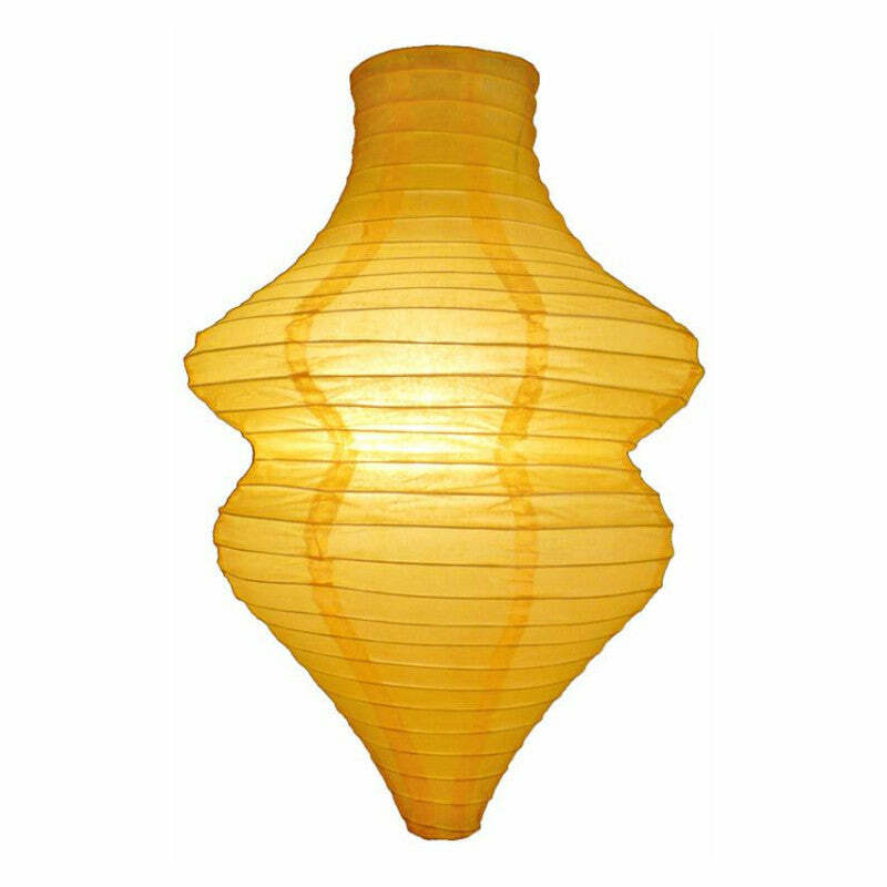 Yellow Beehive Unique Shaped Paper Lantern, 10-inch x 14-inch