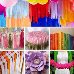 10 Rolls Crepe Paper Craft Streamers Hanging Rainbow Crepe Paper Streamers 10 Co