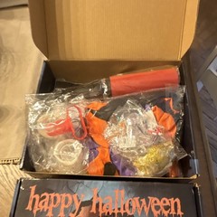 Halloween Party Decoration Kit Spider Web Bats Orange Black Purple White