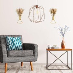 Peryiter 2 Pcs Boho Wall Decor Metal Art x Shaped Hanging Planters Gold