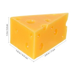 Fake Cheese Prop for Display Faux Dessert Model Simulation Triangle Cheese