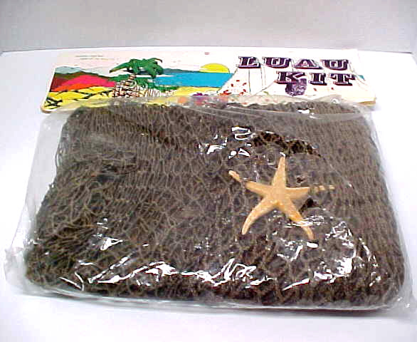 LUAU KIT Deluxe Genuine Fish Net 15 Sq ft 5 Ft x 5 Ft U.S. Shell Inc NEW
