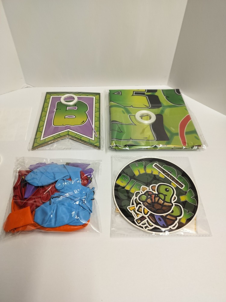 Teenage Mutant Ninja Turtles Theme Kids Birthday Party Decorate Supplies Set