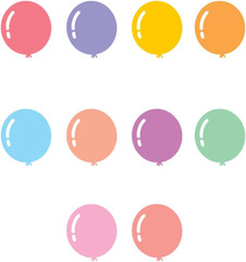 Balloon Cutouts Cardboard Colored Airballoon Shape Classroom Bulletin Board Deco