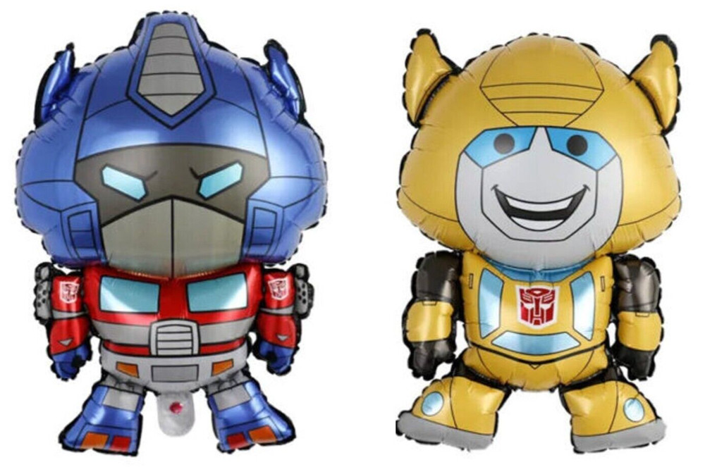 2pcs Transformers Air Fill Foil Balloon Party Decoration Optimus Prime Bumblebee