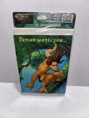 Vintage Hallmark Disney Tarzan Birthday Party Invitations 8 Ct Pack