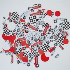 200 PCS Race Car Confetti, Birthday Party Decorations, Table Decor, Supplies