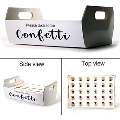 1 PCS White Party Confetti Cone Holder Box Wedding Stand Tray 30 Holes New