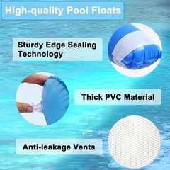 2 Pack Inflatable Pool Hammock Floats with Air Pump, Thick Water Pool Floats …
