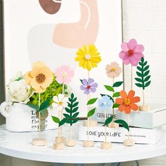 11PCS Wildflower Party Decorations, Wildflower Centerpieces Wooden Base Paste…
