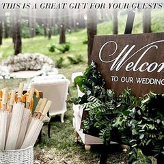 10PCS Parasol Wedding Umbrella Party Favor Bamboo Umbrellas for Bridal4952
