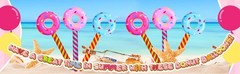 6 Pcs Inflatable Donut Balloons 33 Inch Candy Party Decorations Pool Float