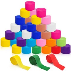 48 Rolls Crepe Paper Streamers 3936 ft Pastel 1.8 Inch x 82 ft/Roll Flower DIY
