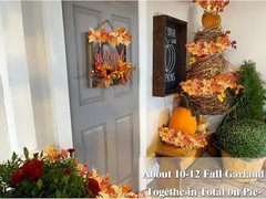 13FT Fall Leaf Garlands 2 PCS Fall Garland for Mantle Thanksgiving Fall