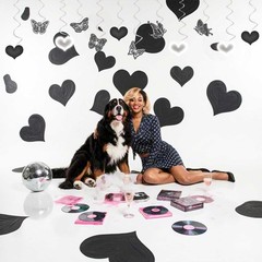 2000s Party Decorations Black Love Heart Party Decor Assembled and Ready to U…