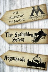 6 Harry Potter Hogwarts Wizards Party Decoration Arrow Signs