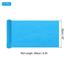 8.2ft Crepe Paper Roll, 2 Rolls 10″ Width Paper Streamer Sheet, Sky Blue