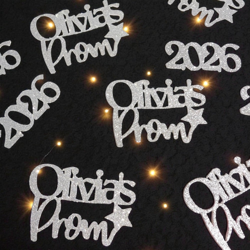 16 x Pieces Personalised Prom Table Decor, Table Scatter, Prom 2026, Graduation