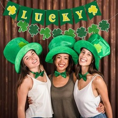 St Patricks Day Banner Garlands St Patricks Day Decorations Lucky Banner Garl…