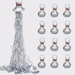 Zmgmaibao 24Pack Silver Hand Thrown Streamer Poppers Confetti Streamers No Mess