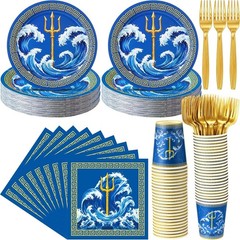 Mythology Party Supplies: Plates, Cups, Napkins, Forks Set