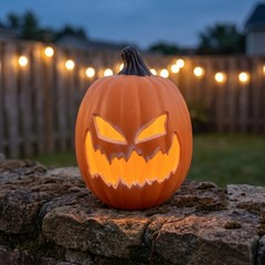 Jack O Lantern Decor: Halloween Pumpkin Lights – Lighted Big Jack-O-Lantern