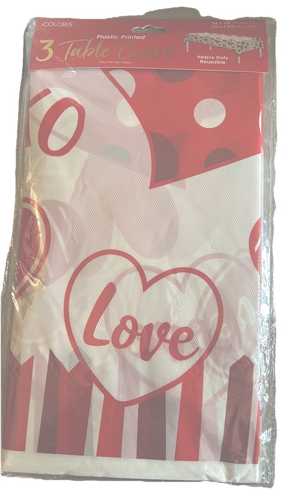 LOVE Tablecloth Decorations 3 Per Pack 9.99 Size 54×108