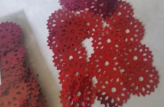 CraftbudyUS 100pcs x29mm RED Circle Design for Table Confetti/Craft