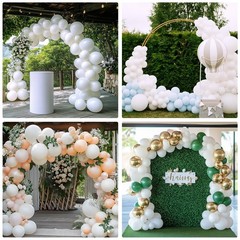 135pcs White Balloons Different Sizes 18 12 10 5 Inch for Garland Arch, Latex…