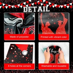Red Black Graduation Decorations Outdoor Congrats Grad Banner Large We Are So Pr