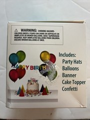 Birthday Party Supplies Kit Bundle – Banner, Balloons, Cake Topper. NIB