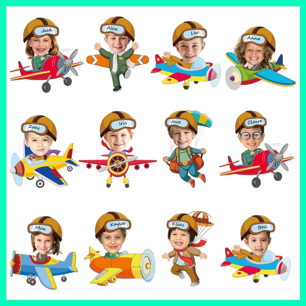 60pcs Pilot Airplane Cutouts Aircraft Bulletin Board Decorations Adventure Tr…