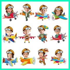 60pcs Pilot Airplane Cutouts Aircraft Bulletin Board Decorations Adventure Tr…