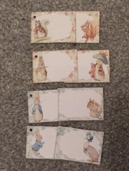Peter Rabbit Gift Tags Baby Shower Birthday Party Decoration Pack Of 8