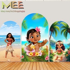 Moana Birthday Party Arch Backdrop Cover Beach photography Background Decoration
