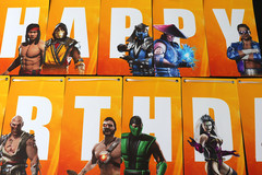 Mortal Kombat Happy Birthday Banner ( PS5, Xbox, Nintendo, Gaming, Party )