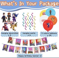 roblox birthday party decorations