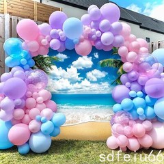 Blue Sky White Clouds Backdrop Photo Background Birthday Baby Shower Party Decor