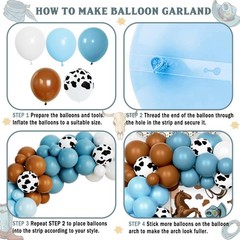 My First Rodeo Decorations Boy, Cowboy Themed 1st Birthday Party Balloon Banner