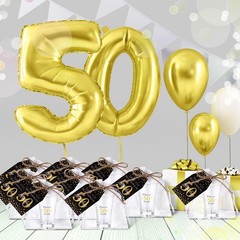Pickmesh 50 Sets Black Gold Birthday Party Favors for Guests Souvenir Multico…