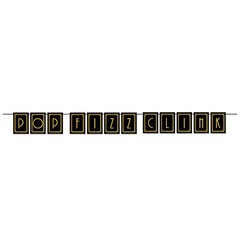 Roaring 20s Great Gatsby Art Deco Party Decoration POP FIZZ CLINK Pennant Banner