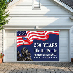 America 250 Banner Decorations 7×5 Ft American 1776-2026 Backdrop Banner USA Ind