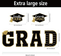 11 Pcs Graduation Yard Sign Decorations Congrats Graduation Lawn Signs 2026 G…