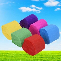 Wood Pulp Crepe Paper Streamer Rolls for Hanging and Decorating Birthday Parties