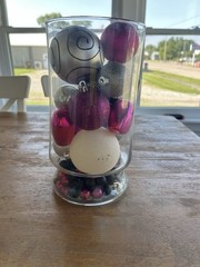 Black and Pink Themed Centerpiece Table Decorations