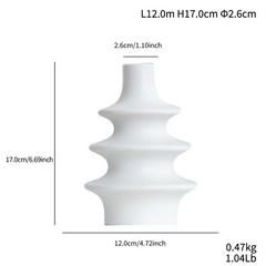 Modern Spiral Ceramic Vase – Minimalist Black White Floral Vessel for Home Decor