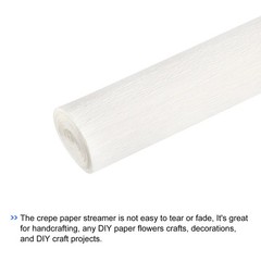 Crepe Paper Roll Crepe Paper Decor 5 ft Long 20 Inch Wide White 2pcs